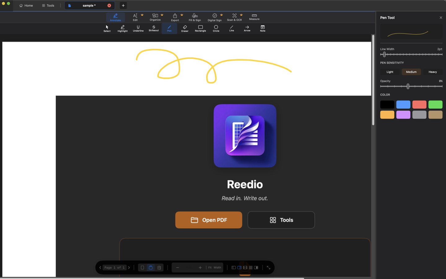 Reedio on Mac